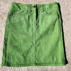 Ann Taylor Green Corduroy Skirt - Size 0